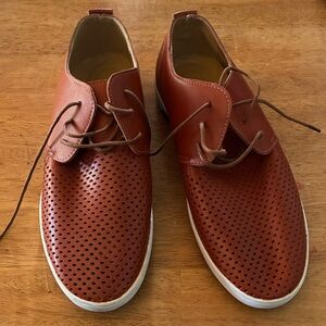Men’s Size 41 Mermak Brown Leather Perforated Shoes